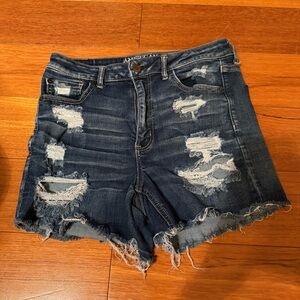 American Eagle Dark Blue Denim Jean Shorts